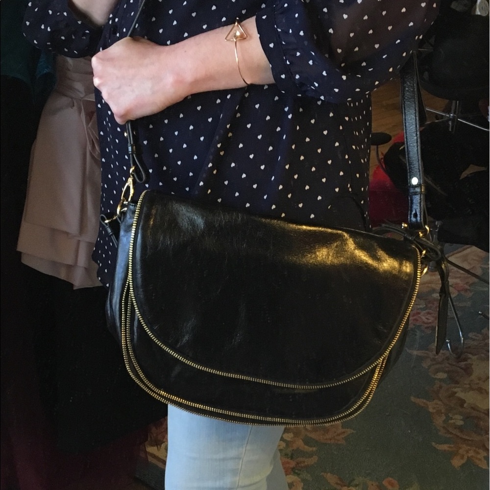 Badgley Mishka Black Saddle Bag